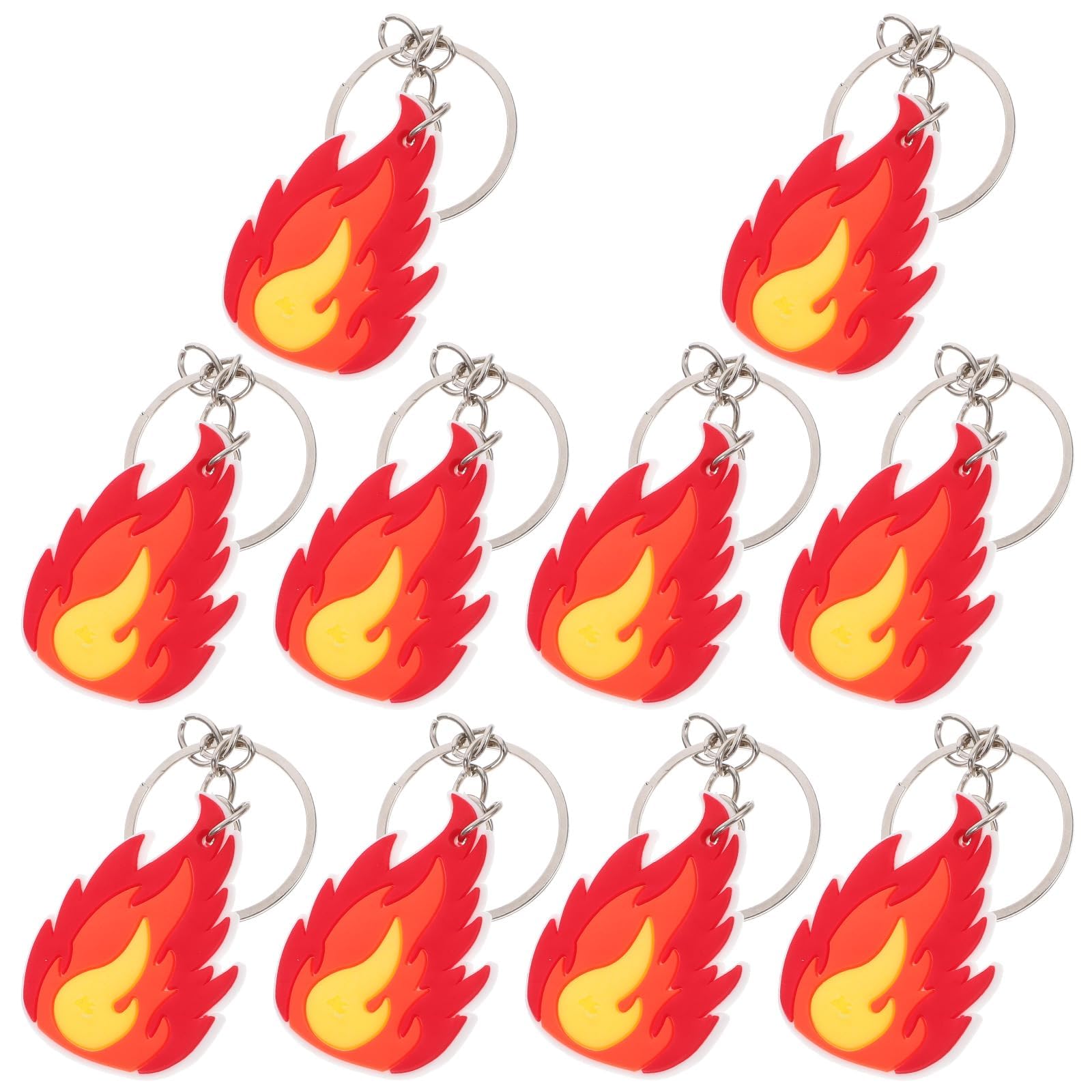 Amazon.com: LOGOFUN 50pcs Flame Keychain Fire Keyring Firefighter